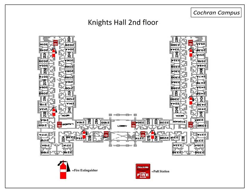 Knights hall 2nd Safety Diagram